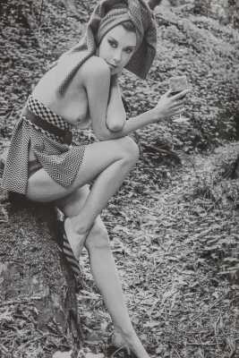 Peggy Moffit's Rudi Gernreich 'Kabukini' and skirt, Summer, 1964
