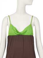 Peggy Moffit's Rudi Gernreich 'poison' green and chocolate matte jersey evening gown, Fall 1964 - 4