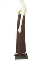 Peggy Moffit's Rudi Gernreich 'poison' green and chocolate matte jersey evening gown, Fall 1964 - 6