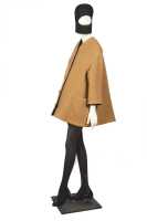 Peggy Moffit's Rudi Gernreich camel and black wool reversible ensemble with wool helmet, Fall 1964 - 4