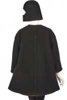 Peggy Moffit's Rudi Gernreich camel and black wool reversible ensemble with wool helmet, Fall 1964 - 8