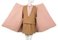 Peggy Moffitt's Rudi Gernreich reversible camel and pink wool suit, Fall 1964