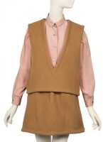Peggy Moffitt's Rudi Gernreich reversible camel and pink wool suit, Fall 1964 - 6