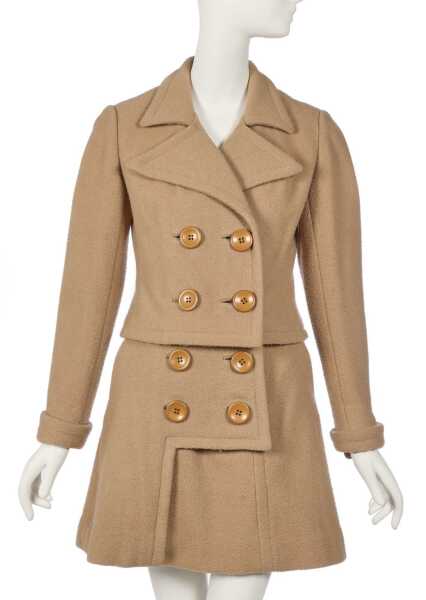 Peggy Moffitt's Rudi Gernreich camel wool skirt suit, circa 1965