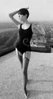 Peggy Moffitt's Rudi Gernreich black wool swimsuit, 1965