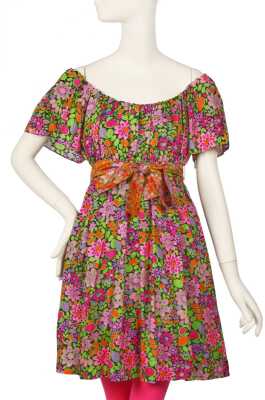 Peggy Moffitt's Rudi Gernreich printed 'baby' floral silk mini dress, circa 1965