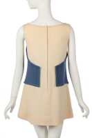 Peggy Moffitt's Rudi Gernreich ivory and blue wool mini dress, circa 1965 - 3