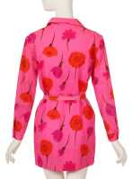 Peggy Moffitt's Rudi Gernreich pink floral printed wool mini dress, Resort 1965 - 3