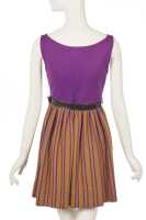 Peggy Moffitt's Rudi Gernreich purple and brown jersey mini dress, early 1960s - 3