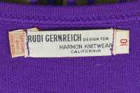 Peggy Moffitt's Rudi Gernreich purple and brown jersey mini dress, early 1960s - 4