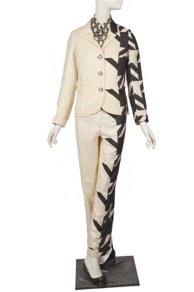Peggy Moffitt's Rudi Gernreich black and white 'Ascot' ensemble, circa 1966