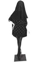 Peggy Moffit's Rudi Gernreich 'Goya Lady' chequered black devor&eacute; ensemble, Fall 1966, worn in the BASIC BLACK film, 1967, - 3
