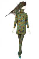 Peggy Moffit's Rudi Gernreich 'Peacock' ensemble, Fall 1966, worn in the 'BASIC BLACK' film, 1967 - 2
