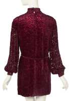 Peggy Moffitt's Rudi Gernreich burgundy devor&eacute; mini dress, Fall 1966, worn in the 'BASIC BLACK' film, 1967 - 4