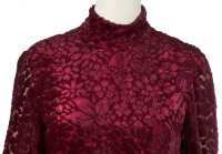 Peggy Moffitt's Rudi Gernreich burgundy devor&eacute; mini dress, Fall 1966, worn in the 'BASIC BLACK' film, 1967 - 5