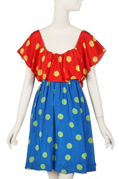 Peggy Moffitt's Rudi Gernreich polka dot silk dress, Resort 1967, worn in the 'BASIC BLACK' film, 1967