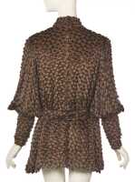 Peggy Moffitt's Rudi Gernreich brown tufted devor&eacute; mini dress, Fall 1966 - 2