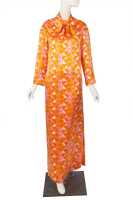 Peggy Moffitt's Tzaims Luksus print silk maxi dress, Resort 1966 - 6