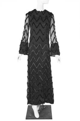 Peggy Moffitt's Rudi Gernreich zigzag devor&eacute; evening dress, circa 1966