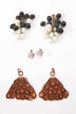 Three pairs of Peggy Moffitt's Layne Neilson earrings, 1960s