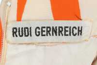 Peggy Moffitt's Rudi Gernreich ivory, orange and green printed romper, probably Resort 1967 - 4