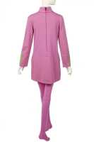 Peggy Moffitt's Rudi Gernreich lilac and green jersey mini dress and stockings, Fall 1967 - 4