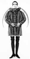 Peggy Moffitt's Rudi Gernreich striped tweed Pierrot coat and dress, Fall 1967 - 3