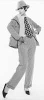 Peggy Moffit's Rudi Gernreich 'George Raft' trouser suit ensemble, Fall 1967