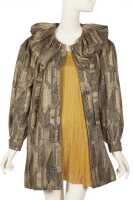 Peggy Moffitt's Rudi Gernreich gold lurex dress and cocktail coat, Fall 1967