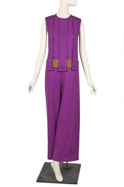 Peggy Moffitt's Rudi Gernreich purple wool jumpsuit, Fall 1967