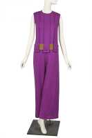 Peggy Moffitt's Rudi Gernreich purple wool jumpsuit, Fall 1967
