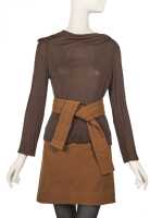 Peggy Moffitt's Rudi Gernreich 'Actors Studio' tobacco vicuna suit, Fall 1963 - 8