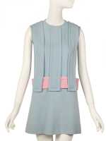 Peggy Moffitt's Rudi Gernreich baby blue wool mini dress, Fall 1967