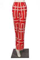 Peggy Moffitt's Rudi Gernreich red and white geometric quilted suit, 1967 - 5