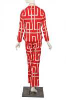 Peggy Moffitt's Rudi Gernreich red and white geometric quilted suit, 1967 - 6