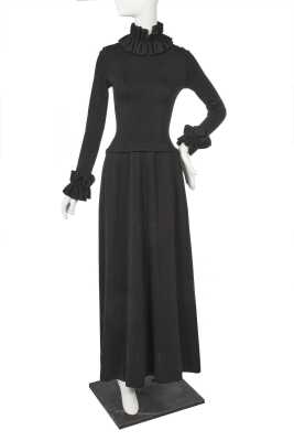 Peggy Moffitt's Rudi Gernreich black wool maxi dress, 1968