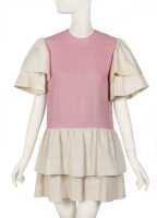 Peggy Moffitt's Rudi Gernreich pink and off-white linen mini dress, 1968 - 2