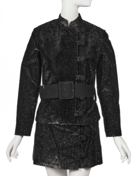 Peggy Moffitt's Rudi Gernreich black lurex plush suit, circa 1968