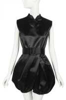 Peggy Moffitt's Rudi Gernreich black satin romper ensemble, Resort 1968