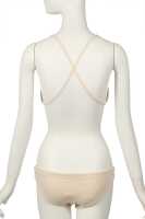 Peggy Moffitt's Rudi Gernreich cream wool jersey and vinyl mini dress and bikini, Resort 1968 - 6