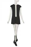 Peggy Moffitt's Rudi Gernreich black wool and clear vinyl mini dress, Resort 1968