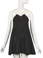 Peggy Moffitt's Rudi Gernreich black wool and vinyl mini dress, and bikini top, Resort 1968 - 2