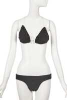 Peggy Moffitt's Rudi Gernreich black wool and vinyl mini dress, and bikini top, Resort 1968 - 4