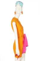 Peggy Moffitt's Rudi Gernreich saffron shantung silk 'Siamese' romper/dress, Resort 1968 - 3