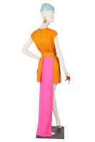 Peggy Moffitt's Rudi Gernreich saffron shantung silk 'Siamese' romper/dress, Resort 1968 - 6