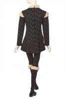 Peggy Moffit's Rudi Gernreich black and brown squiggle weave 'Renaissance' ensemble, Fall 1968 - 7